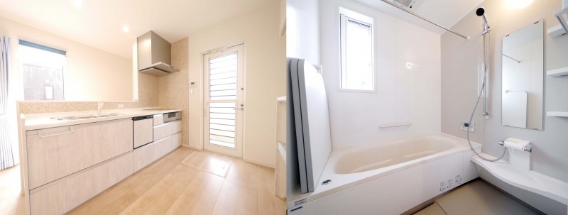 新築　注文住宅　キッチン　お風呂