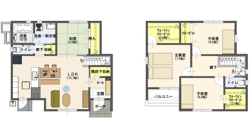 下関市 間取図 モデルハウス