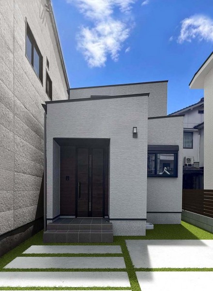 都会的でモダンな佇まいの家